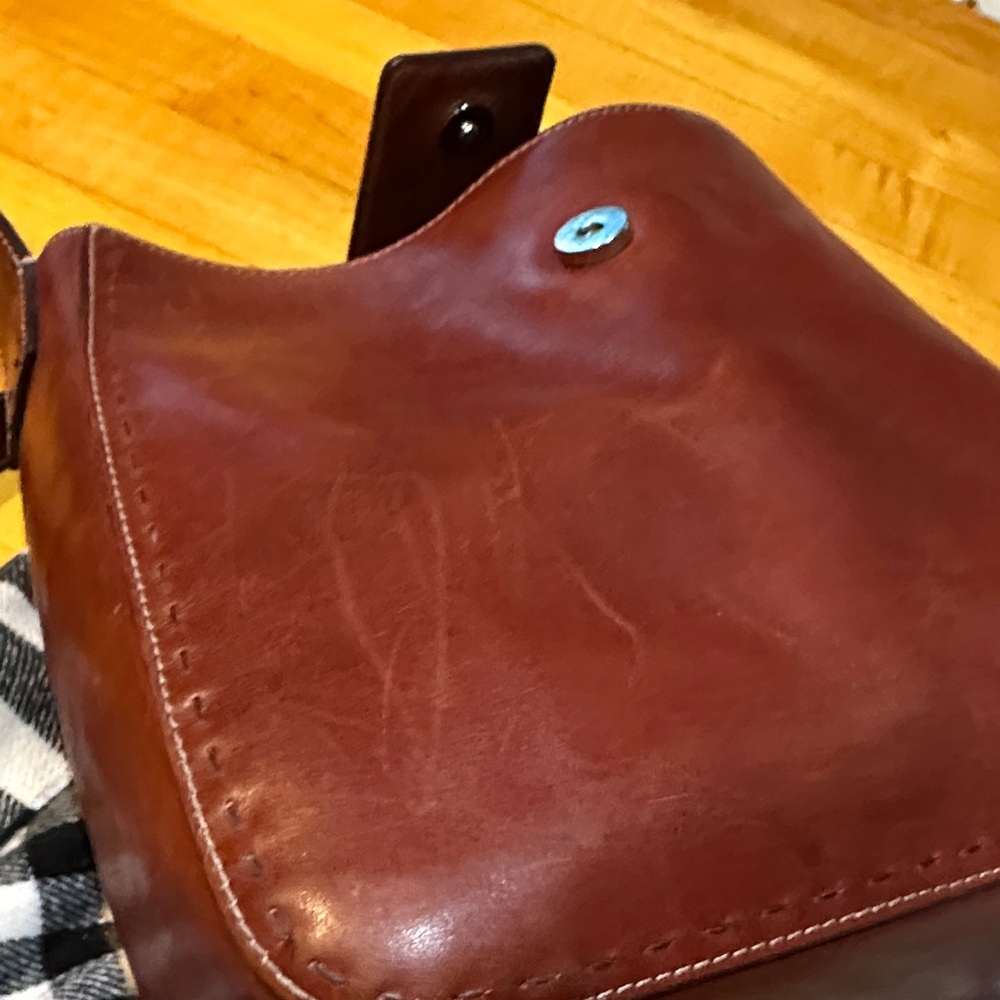 Fossil Vintage Rich Brown Leather Shoulder Bag - Picture 5 of 9